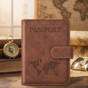 Passport Holder for Travel Essentials, Passport Wallet Cover Case